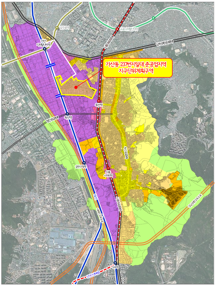가산동 237번지 일대 준공업지역 지구단위계획 이미지