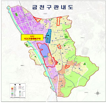 금천구관내도 -독산지구단위계획 이미지